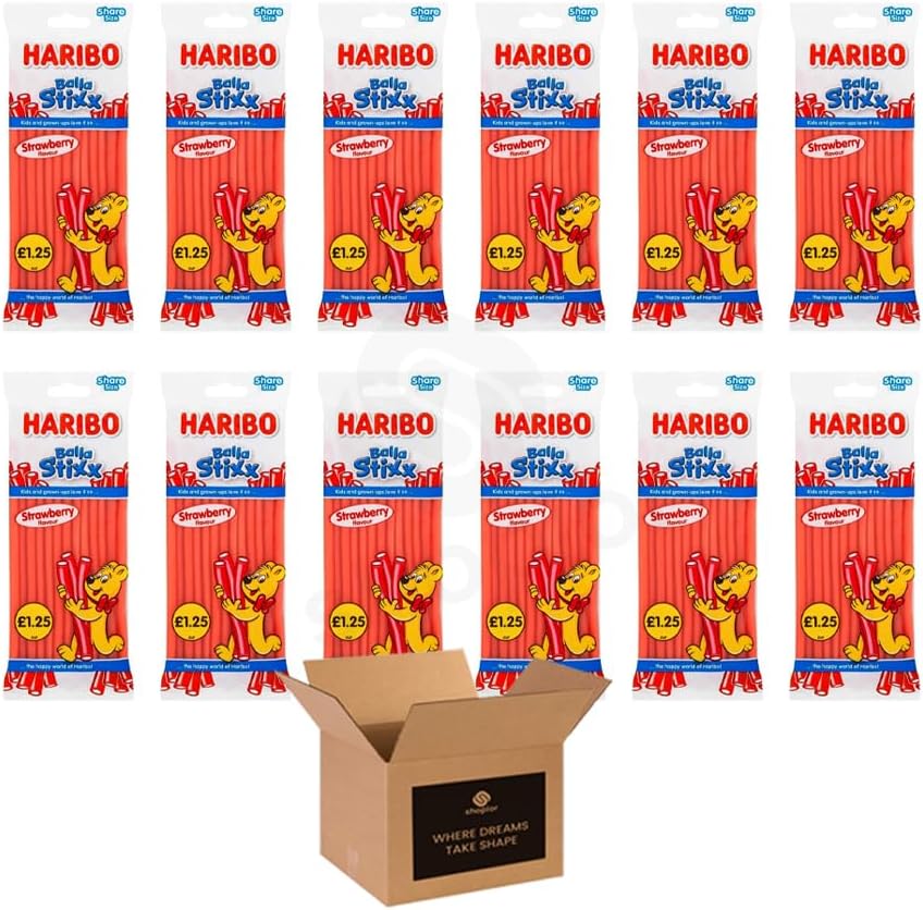 Sweets Share Size Bags Pack of 12 | Sweet & Sour Jellies, Gummy Candy & Chewy