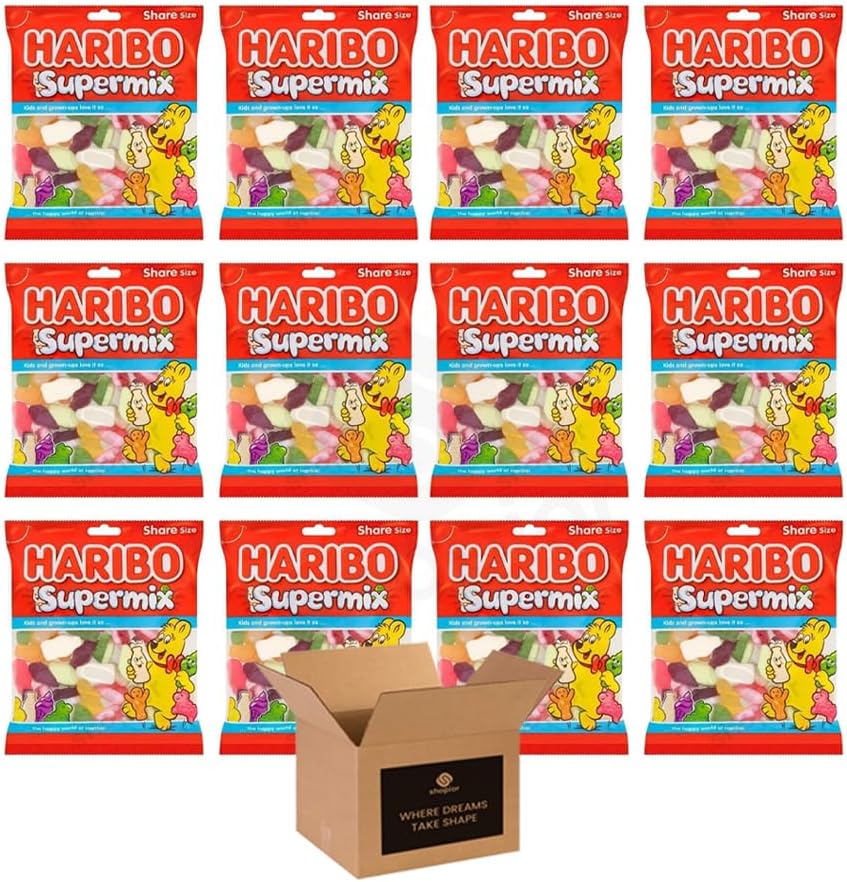 Sweets Share Size Bags Pack of 12 | Sweet & Sour Jellies, Gummy Candy & Chewy