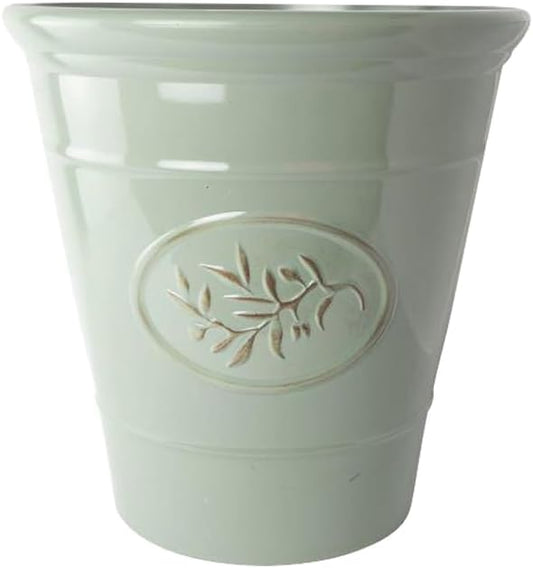 Classic Olive Plastic Planter for Gardening – Outdoor & Indoor Flowers Pot
