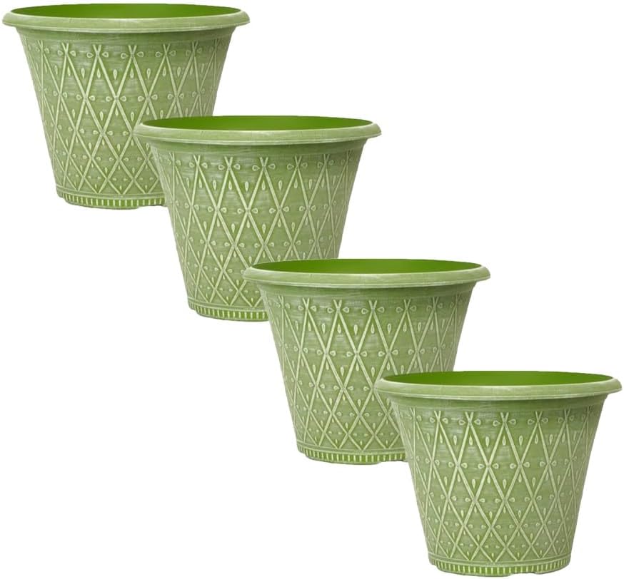 Plastic Prisma Planters | Festive Garden Planting 9L – Round Garden Plant Pots