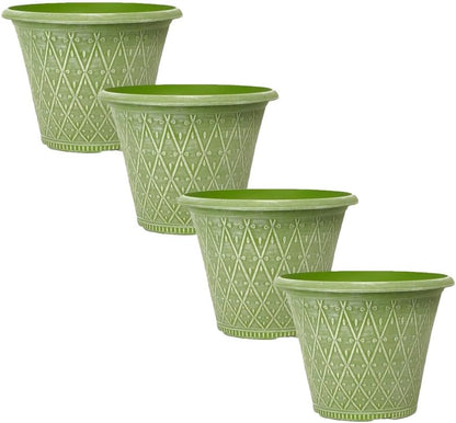 Plastic Prisma Planters | Festive Garden Planting 9L – Round Garden Plant Pots