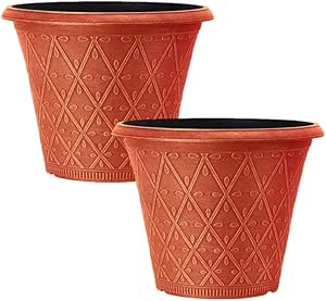 Plastic Prisma Planters | Festive Garden Planting 9L – Round Garden Plant Pots