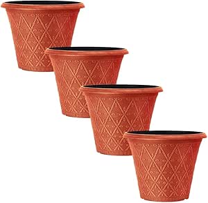 Plastic Prisma Planters | Festive Garden Planting 9L – Round Garden Plant Pots