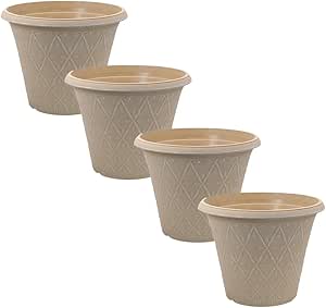 Plastic Prisma Planters | Festive Garden Planting 9L – Round Garden Plant Pots