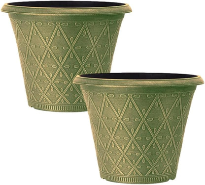 Plastic Prisma Planters | Festive Garden Planting 9L – Round Garden Plant Pots