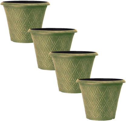Plastic Prisma Planters | Festive Garden Planting 9L – Round Garden Plant Pots