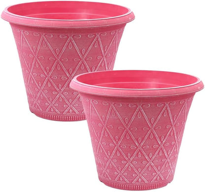 Plastic Prisma Planters | Festive Garden Planting 9L – Round Garden Plant Pots