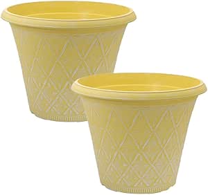 Plastic Prisma Planters | Festive Garden Planting 9L – Round Garden Plant Pots