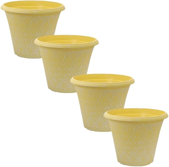 Plastic Prisma Planters | Festive Garden Planting 9L – Round Garden Plant Pots