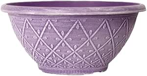 Plastic Prisma Bowl Planter – Round Garden Flower Pot with Drainage Holes