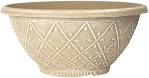 Plastic Prisma Bowl Planter – Round Garden Flower Pot with Drainage Holes