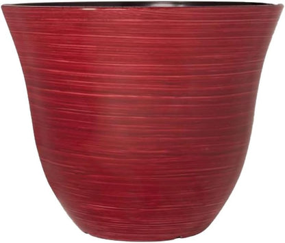 Round Plastic Plant Pot | Swirl Gloss Planter – 4L Indoor Outdoor Flower Pot