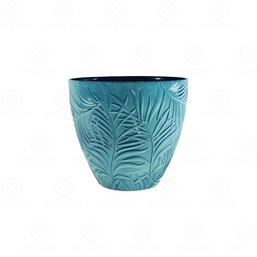 Fern Leaf Embossed Flower Pot – Modern Decorative Textured Plant Pots