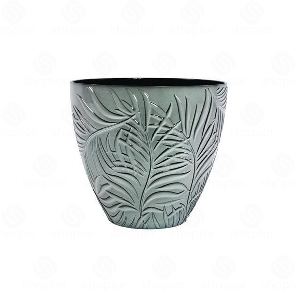 Fern Leaf Embossed Flower Pot – Modern Decorative Textured Plant Pots