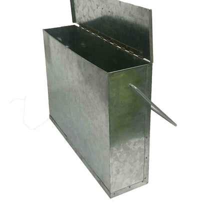 Fireside Ash Carrier Metal Tidy Box – Galvanised Black/Grey/Silver – Hot Ash Bucket Bin with Lid & Handle – Fireplace & Wood Burner Ash Pan Container