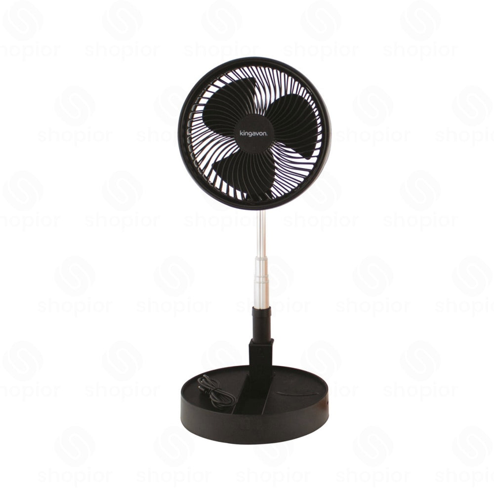Cordless Telescopic Folding Fan – USB Rechargeable Portable Standing Fan with 3600mAh Battery