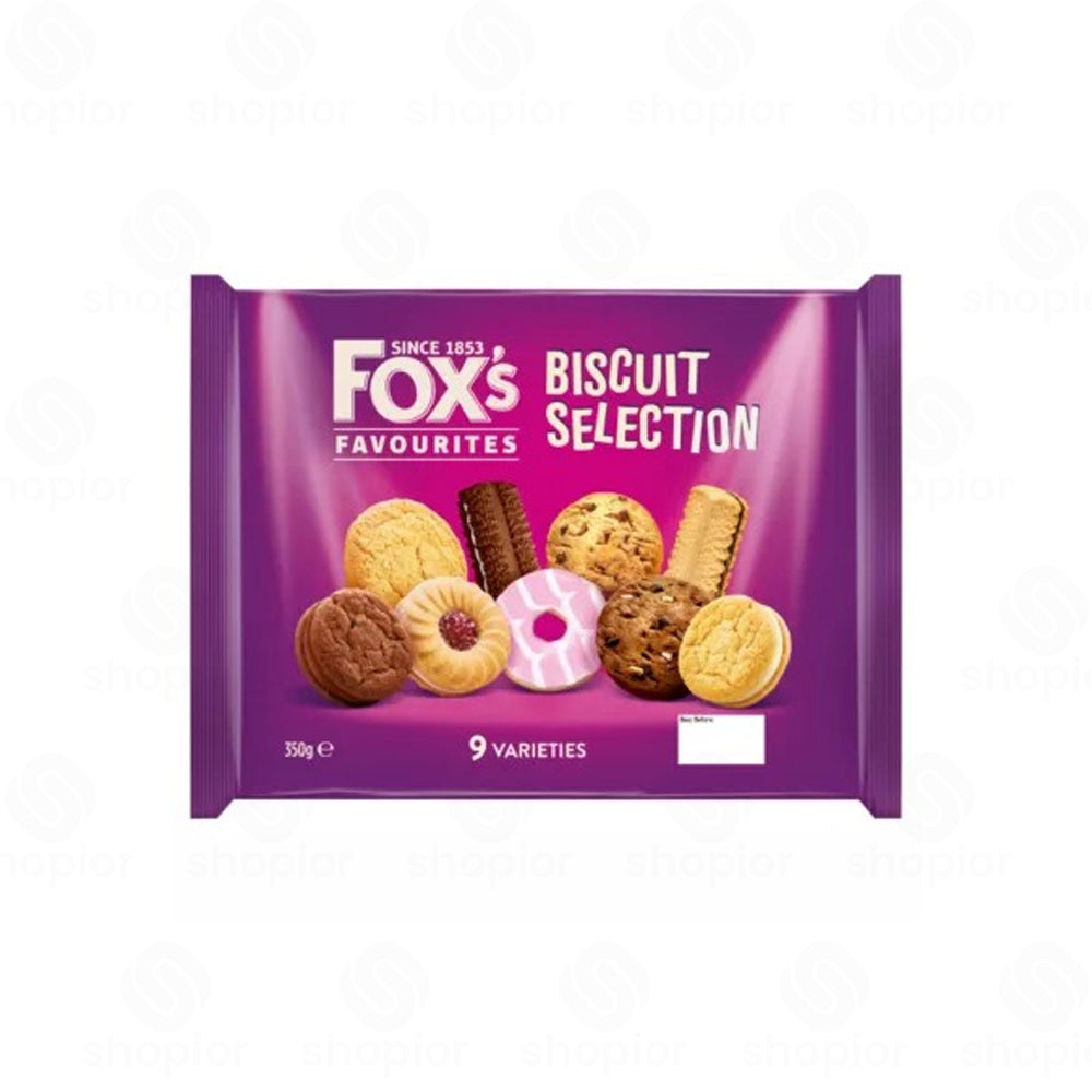 Fox's Favourites Biscuit Selection 350g x 6 – 9 Varieties Assorted British Biscuits & Cookies