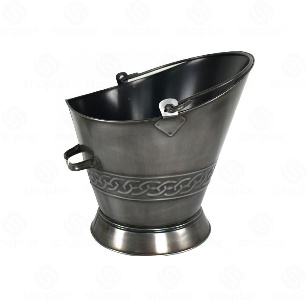 Metal Coal Scuttle Bucket & Coal Hod – Fireplace Fuel Storage for Coal, Logs & Smokeless Fuel