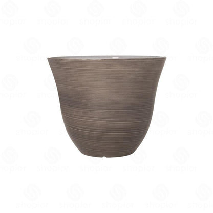 Glossy Grey Swirl Planter – Decorative Indoor & Outdoor Modern Plant Pots