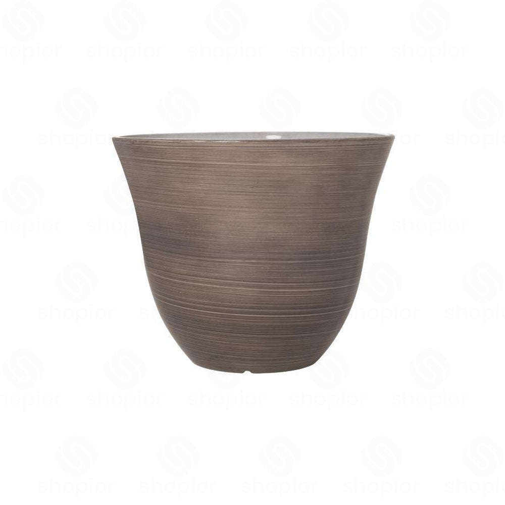 Glossy Grey Swirl Planter – Decorative Indoor & Outdoor Modern Plant Pots