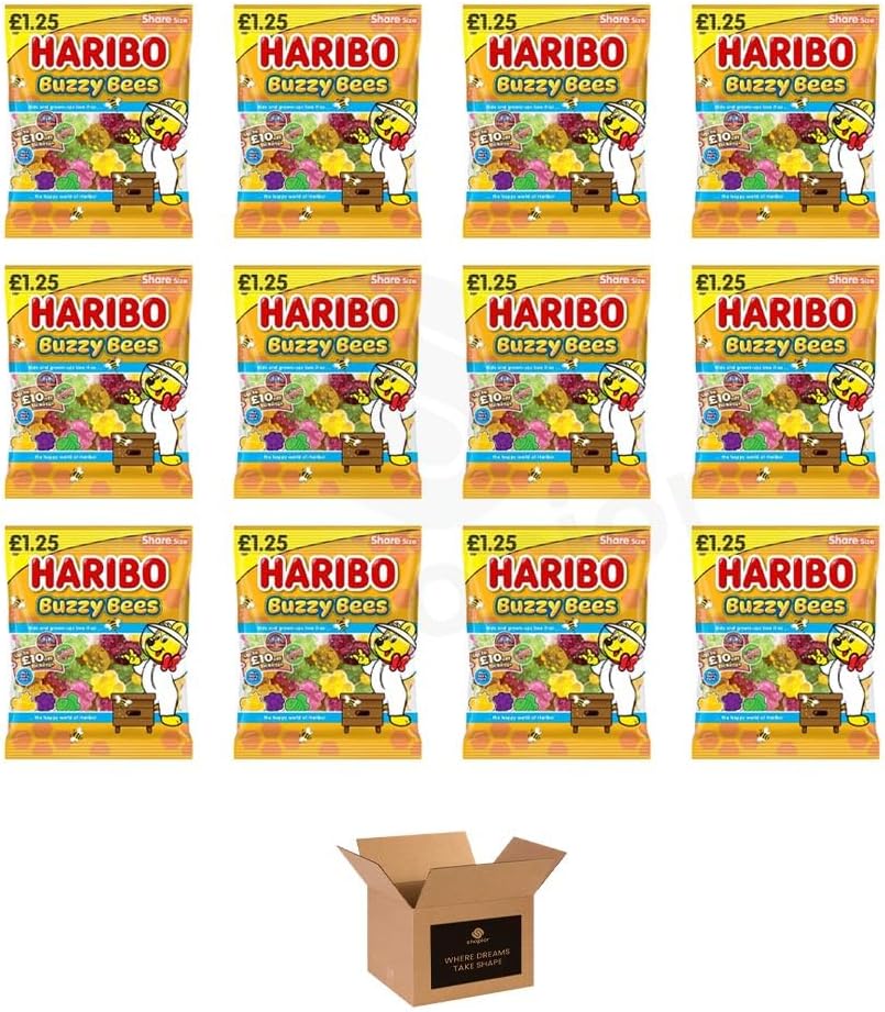 Sweets Share Size Bags Pack of 12 | Sweet & Sour Jellies, Gummy Candy & Chewy