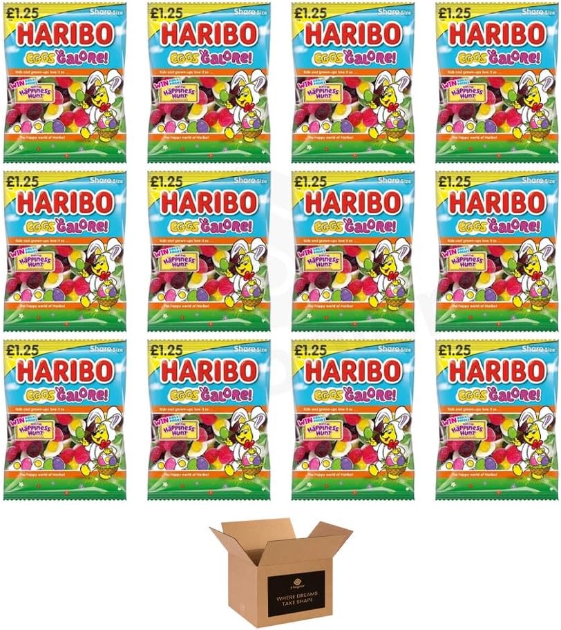 Sweets Share Size Bags Pack of 12 | Sweet & Sour Jellies, Gummy Candy & Chewy