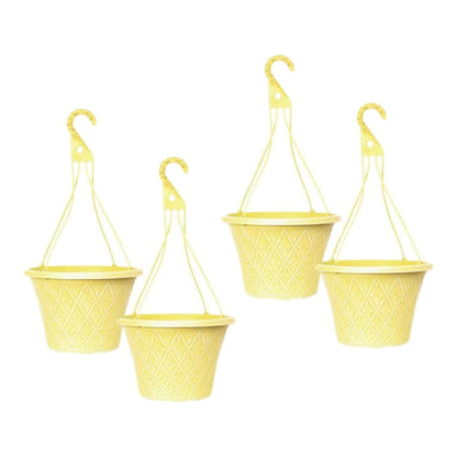 Prisma Hanging Basket - Decorative Round Garden Flower Plant Pot | Flower Outdoor Decorative Planter – Weatherproof Plastic with Drainage Holes –For Gardens & Balconies