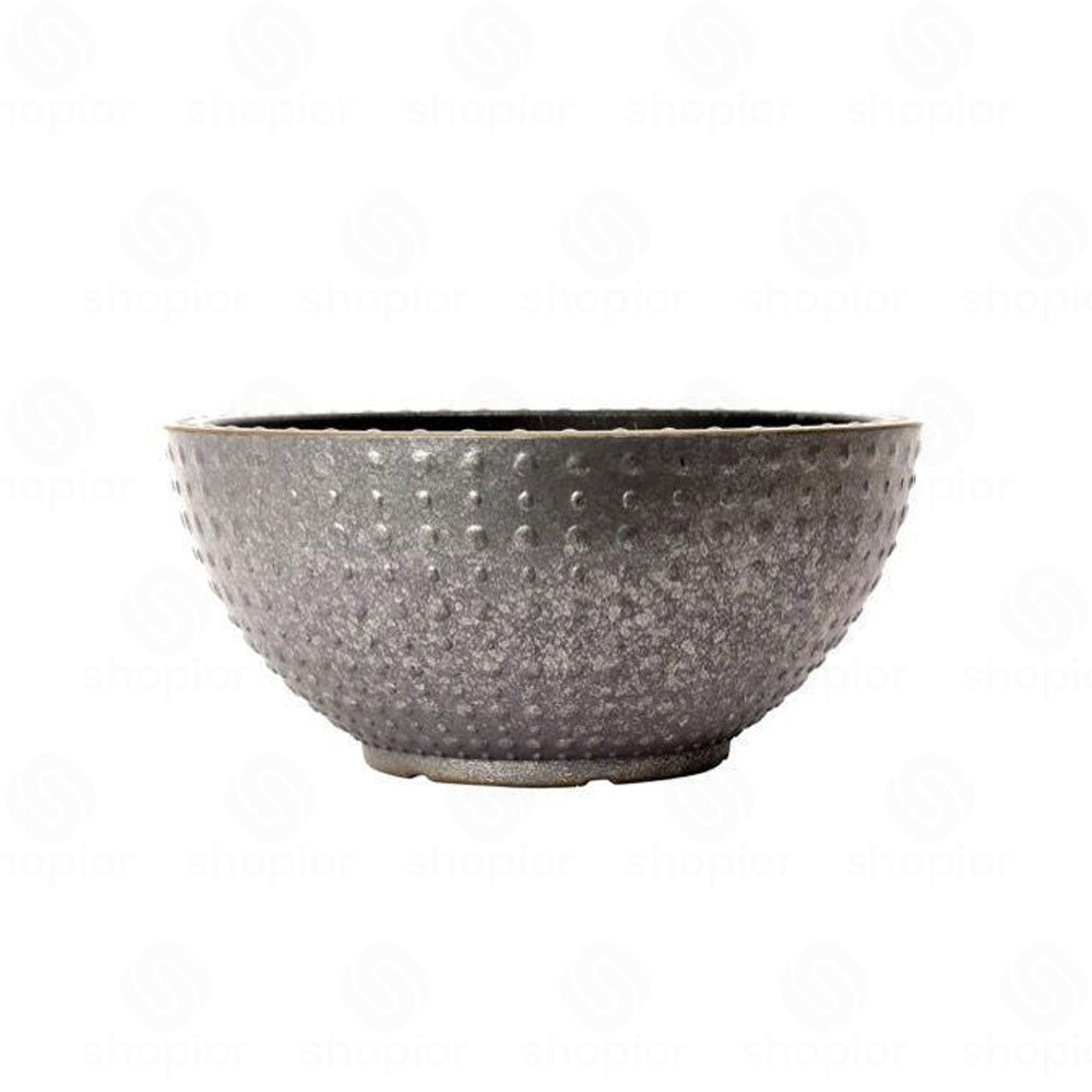 Hobnail Large Bowl & Planter Pots | Antique Textured Garden Planters 30cm–45cm | Black Bronze & Faux Concrete