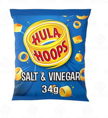 Hula Hoops Crisps Variety | BBQ, Cheese & Onion, Original, Ready Salted, Salt & Vinegar