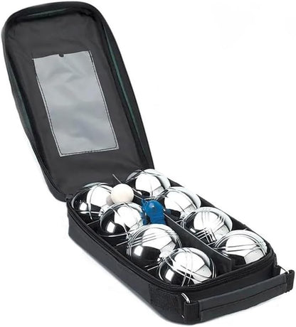 8pc French Boules/Balls Set – Garden Petanque Game with Carry Case – Outdoor Lawn Game for Adults & Kids – Portable Camping Beach Yard Activity | Family Fun Games
