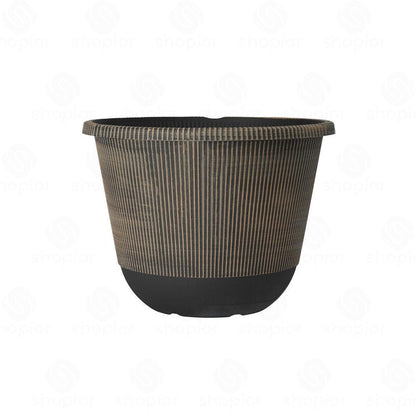 Jake Faux Ribbed Plant Pot Collection – Modern Indoor & Outdoor Garden Planters,
