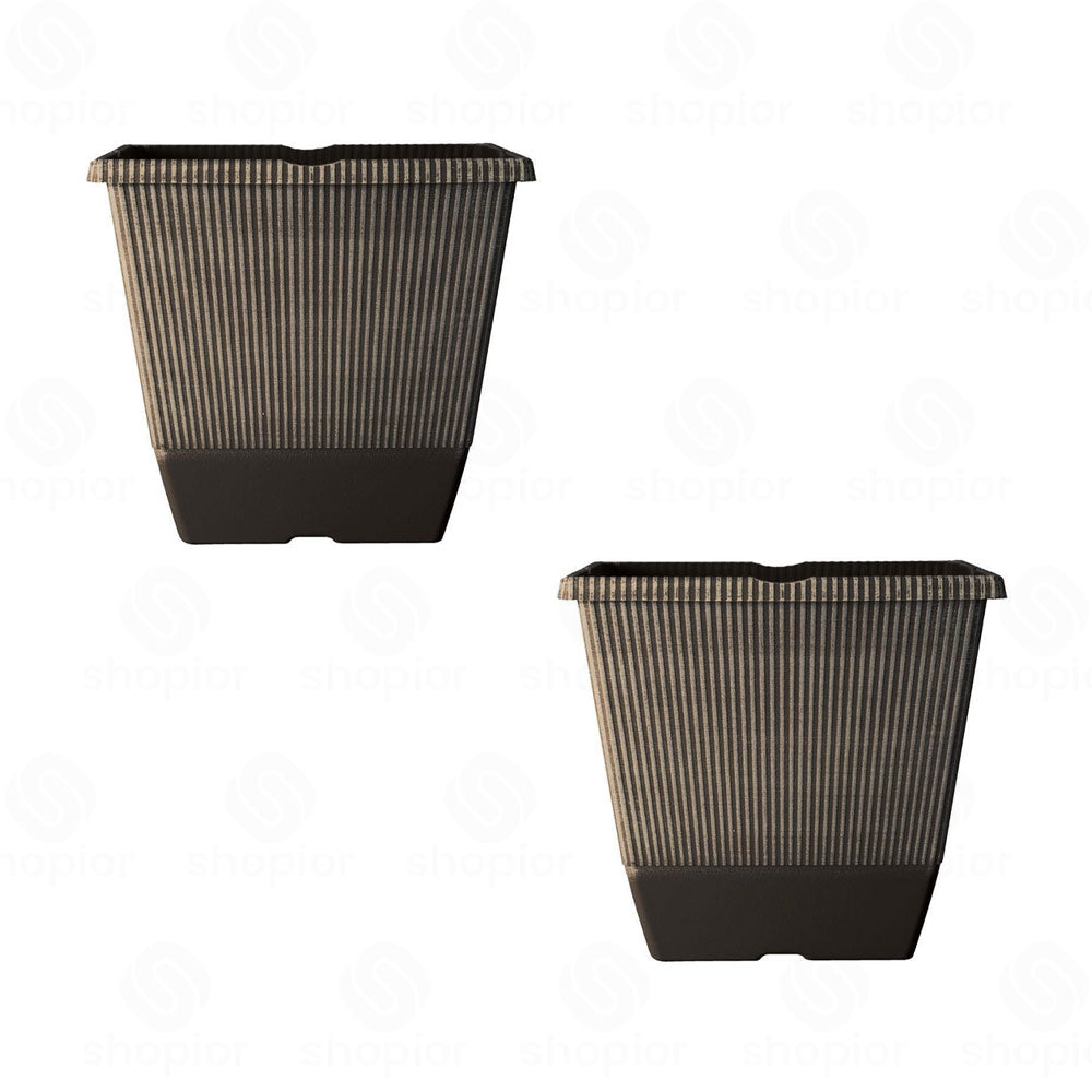 Jake Faux Ribbed Plant Pot Collection – Modern Indoor & Outdoor Garden Planters,