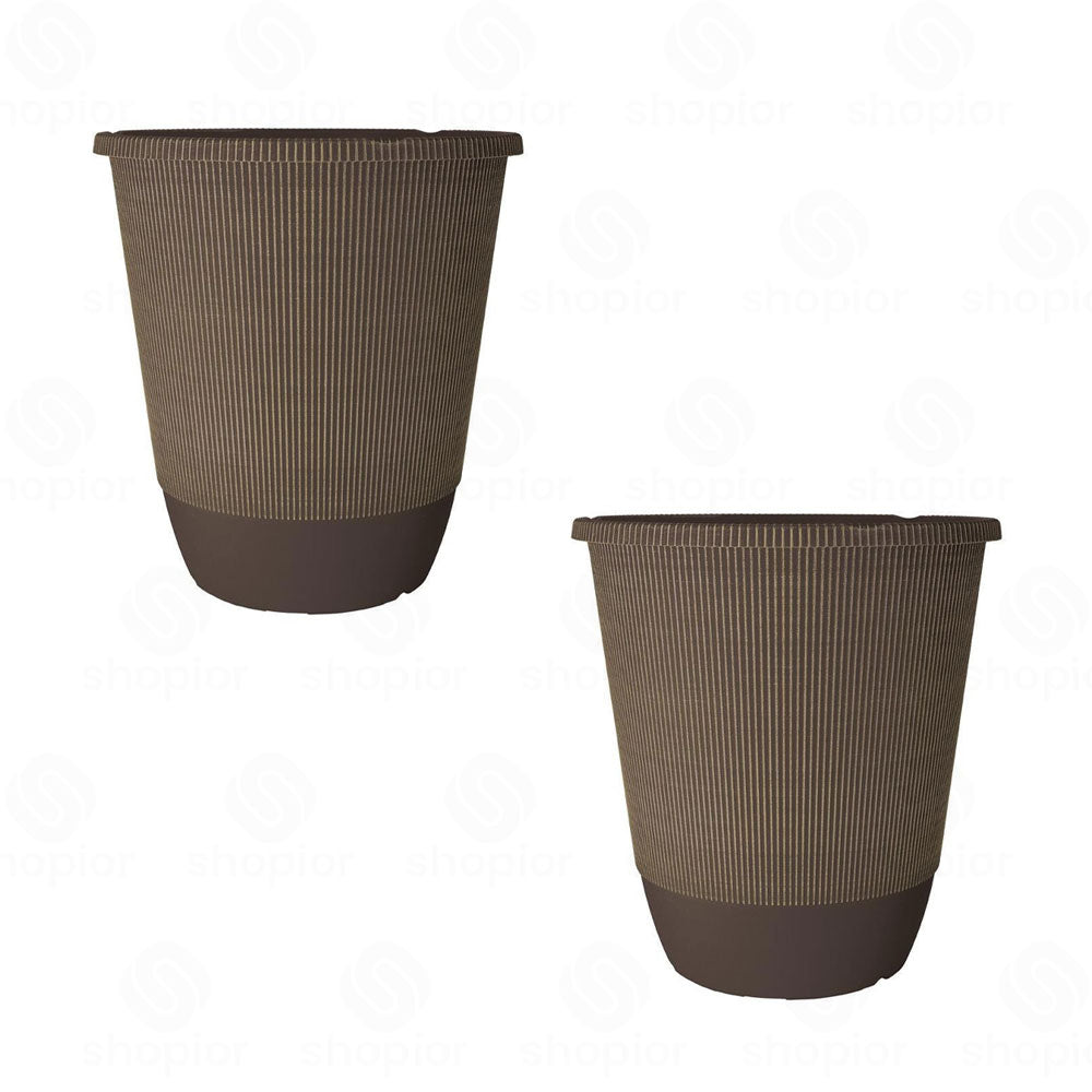 Jake Faux Ribbed Plant Pot Collection – Modern Indoor & Outdoor Garden Planters,