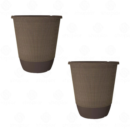 Jake Faux Ribbed Plant Pot Collection – Modern Indoor & Outdoor Garden Planters,