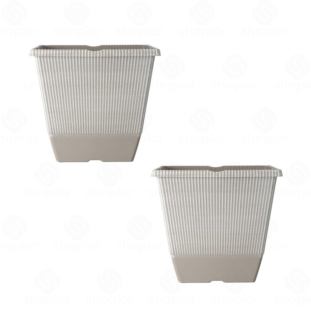 Jake Faux Ribbed Plant Pot Collection – Modern Indoor & Outdoor Garden Planters,