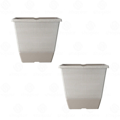 Jake Faux Ribbed Plant Pot Collection – Modern Indoor & Outdoor Garden Planters,