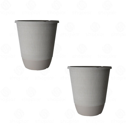 Jake Faux Ribbed Plant Pot Collection – Modern Indoor & Outdoor Garden Planters,