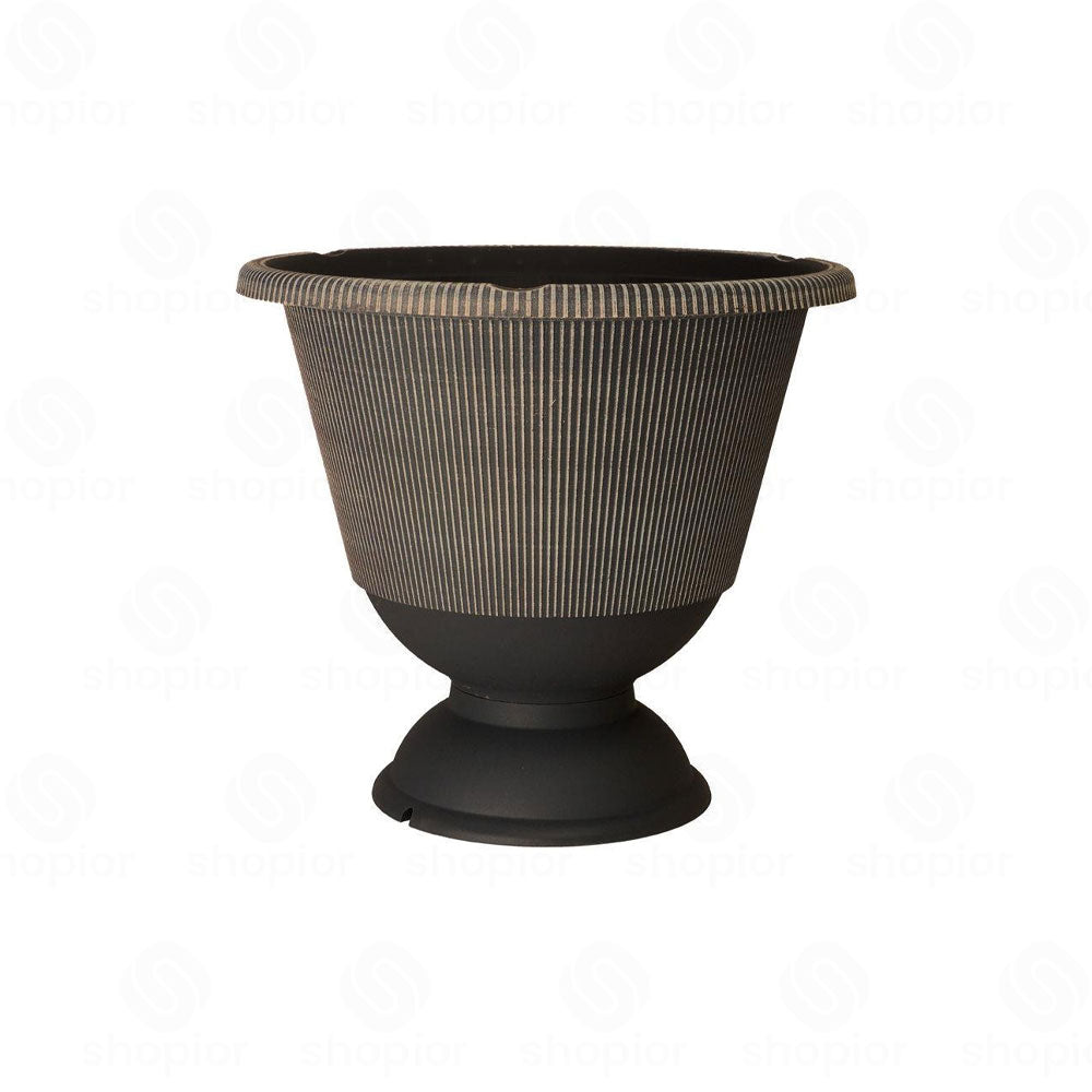 Jake Faux Ribbed Plant Pot Collection – Modern Indoor & Outdoor Garden Planters,
