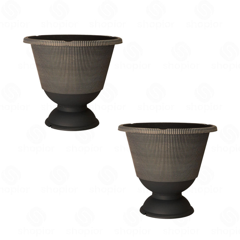 Jake Faux Ribbed Plant Pot Collection – Modern Indoor & Outdoor Garden Planters,