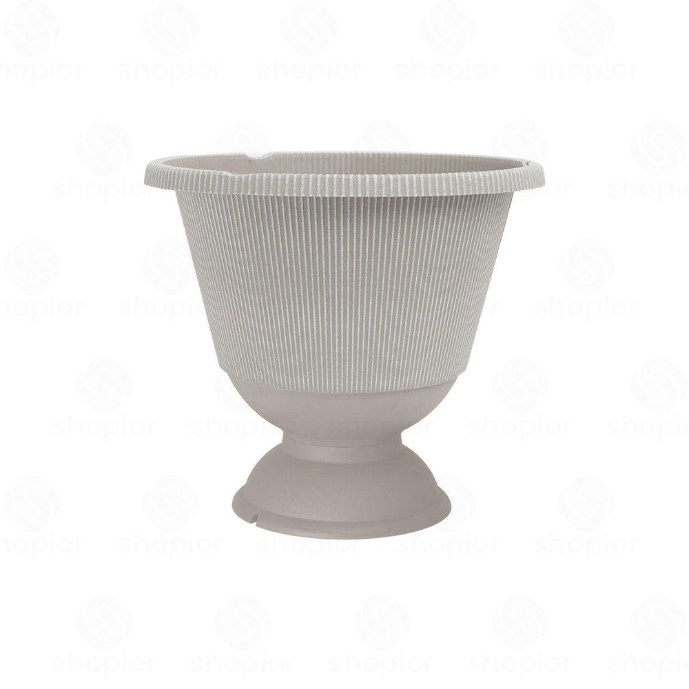 Jake Faux Ribbed Plant Pot Collection – Modern Indoor & Outdoor Garden Planters,
