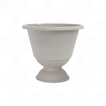 Jake Faux Ribbed Plant Pot Collection – Modern Indoor & Outdoor Garden Planters,
