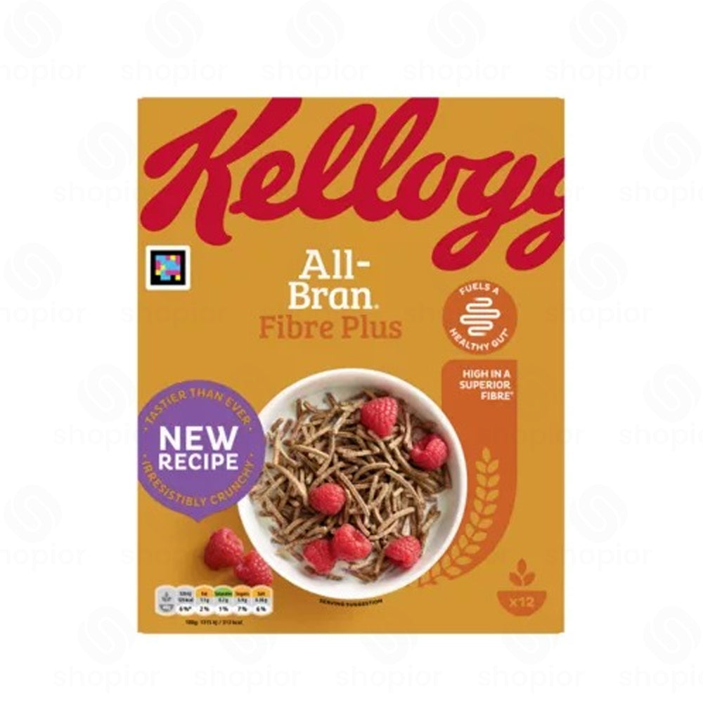 Kellogg's All-Bran Fibre Plus Breakfast Cereal | High Fibre Wheat Bran Sticks | Bulk Pack 4 x 500g