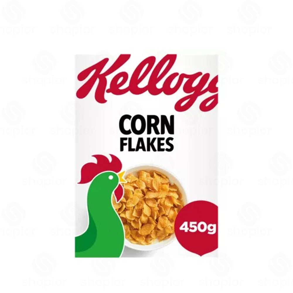 Kellogg's Corn Flakes Breakfast Cereal 6 x 450g | Crispy Toasted Maize Flakes | Fortified with 5 B Vitamins, Vitamin D & Iron | Suitable for Vegetarians