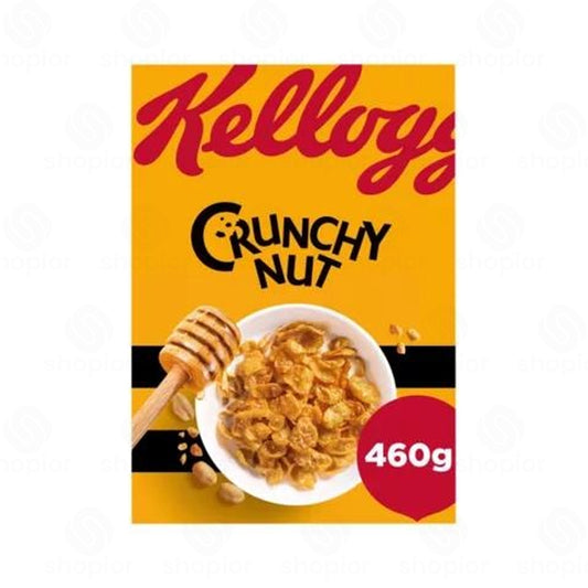 Kellogg's Crunchy Nut Breakfast Cereal 9 x 460g | Honey & Peanut Coated Corn Flakes | Crunchy Breakfast Cereal with B Vitamins, Vitamin D & Iron