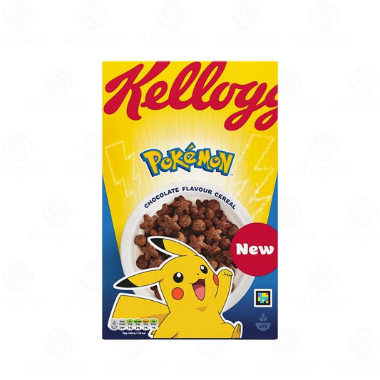Kellogg's Pokemon Chocolate Breakfast Cereal 4 x 350g | Crunchy Pokémon Shapes | High Fibre | B Vitamins, Vitamin D & Iron
