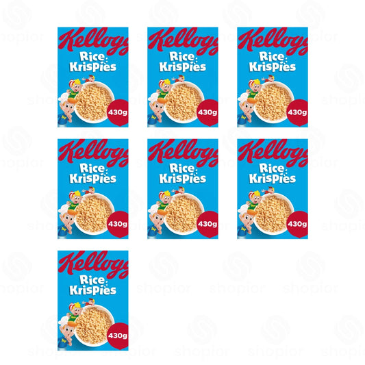 Kellogg's Rice Krispies Cereal 7 x 430g | Toasted Rice Breakfast Cereal | Vitamins & Iron