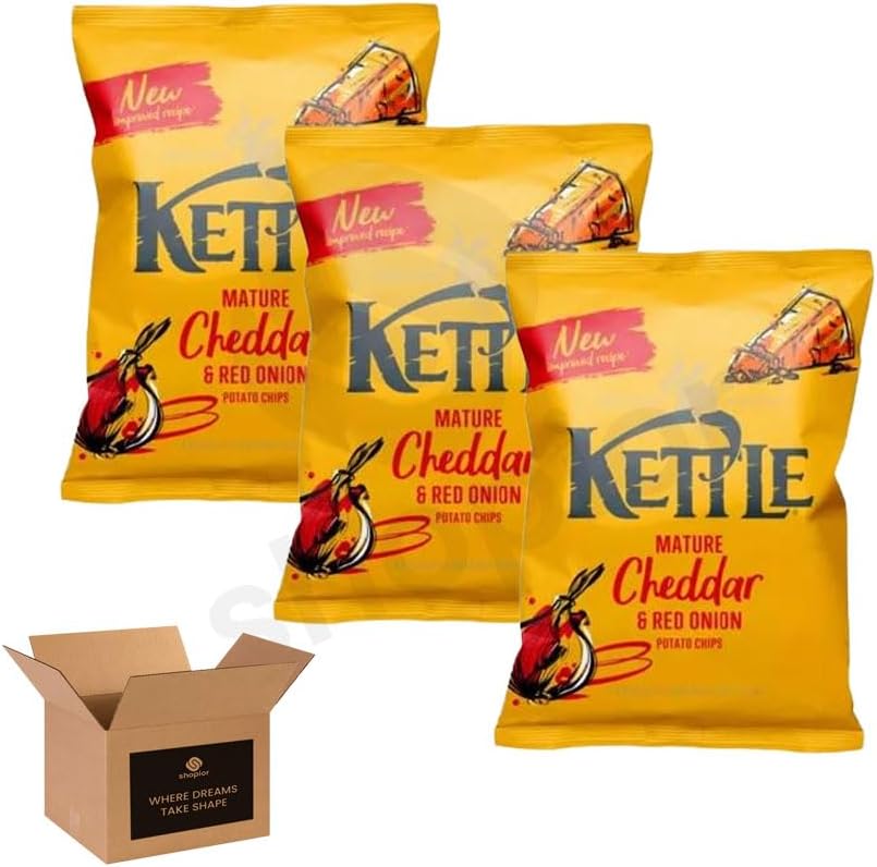 Kettle Chips Variety Flavoured Potato Crisps Snacks – Hand Cooked Cut Crispy