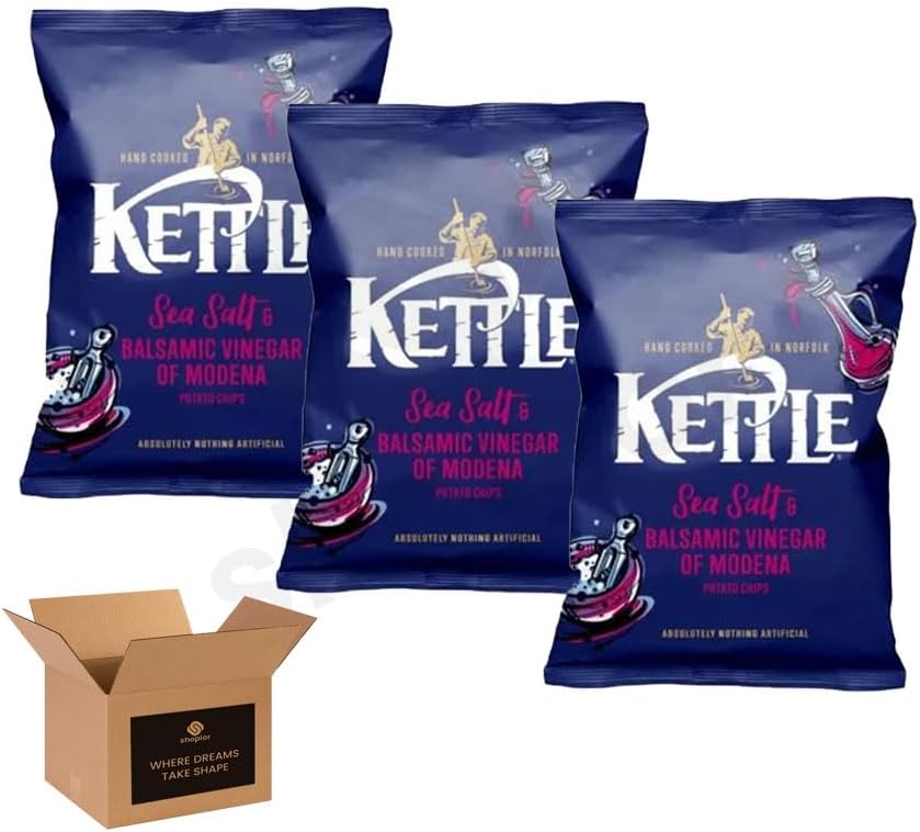 Kettle Chips Variety Flavoured Potato Crisps Snacks – Hand Cooked Cut Crispy