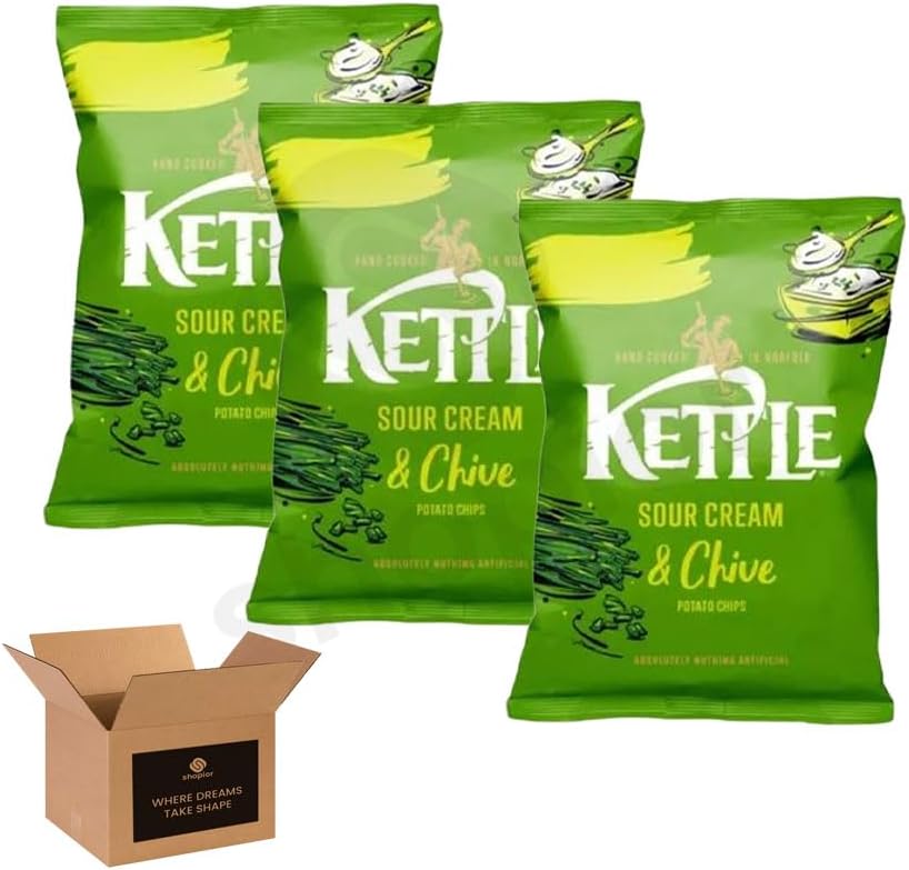 Kettle Chips Variety Flavoured Potato Crisps Snacks – Hand Cooked Cut Crispy
