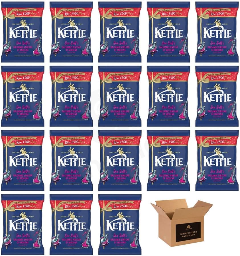 Kettle Chips Variety Flavoured Potato Crisps Snacks – Hand Cooked Cut Crispy